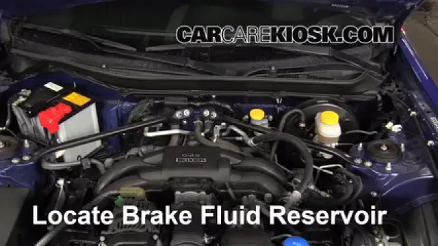 2013 Subaru BRZ Limited 2.0L 4 Cyl. Brake Fluid Add Fluid